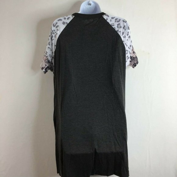 Amasoo Women's Black Short Sleeve Round Neck Tunic T Shirt Top Size Large - Picture 5 of 11